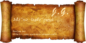 Jász Gyöngyi névjegykártya